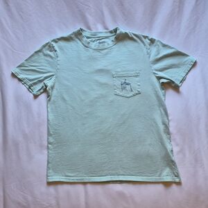 Guy Harvey Swordfish Graphic Pocket Tee Aqua Blue Men’s Medium
